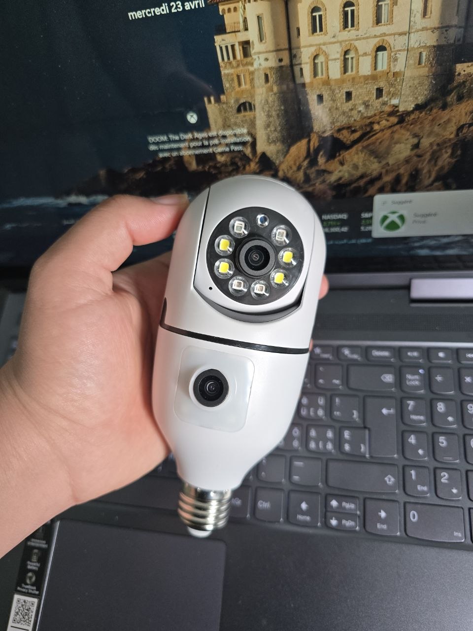 Camera Lampe dual Lens