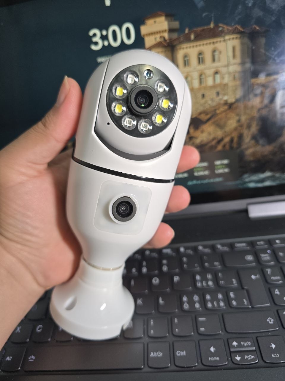 Camera Lampe dual Lens - الصورة 2